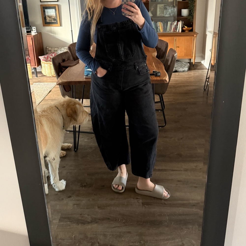 Free people We The Free Mid Rise Barrel Overalls